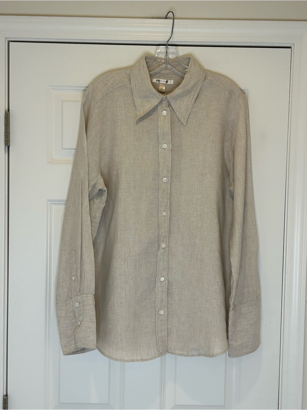 Banana Republic Flax Linen Shirt Top Women's L Tall